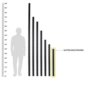 Mil-Nil HR Powder Coating Glossy Finish 4 Pieces 36 Inches Slotted Angle DA Rack (Grey)