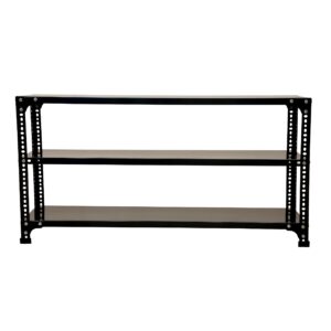 Mil-Nil Prime CRC Sheet 3 Shelf 24 Gauge Multipurpose Slotted Angle Rack | Adjustable Shelf Hight Rack for Home & Kitchen (24x47x12 Inch, 9.6 Kg, Grey) 16 Gauge Angles