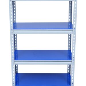Mil-Nil Boltless Prime CRC Sheet 48 x30x15 Inch Multipurpose Storage Business and Industrial Rack with 4 Shelves 22 Gauge (Blue)