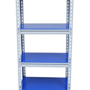 Mil-Nil Boltless Prime CRC Sheet 48 x24x15 Inch Multipurpose Storage Business and Industrial Rack with 4 Shelves 22 Gauge (Blue)