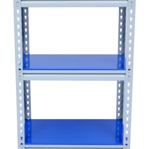 Mil-Nil Boltless Prime CRC Sheet 36x24x15 Inch Multipurpose Storage Business and Industrial Rack with 3 Shelves 22 Gauge (Blue)