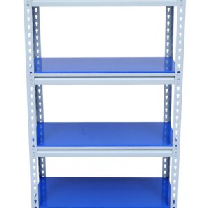 Mil-Nil Boltless Prime CRC Sheet 48 x30x12 Inch Multipurpose Storage Business and Industrial Rack with 4 Shelves 22 Gauge (Blue)