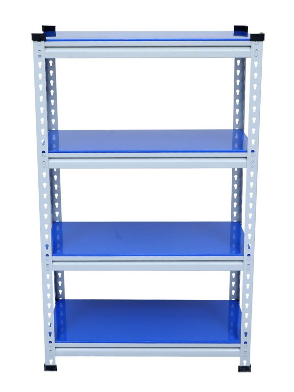 Mil-Nil Boltless Prime CRC Sheet 48 x30x12 Inch Multipurpose Storage Business and Industrial Rack with 4 Shelves 22 Gauge (Blue)