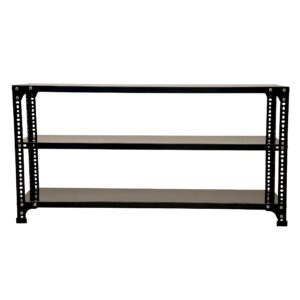 Mil-Nil Prime CRC Sheet 3 Shelf 22 Gauge Multipurpose Slotted Angle Rack | Adjustable Shelf Hight for Home & Kitchen (24x47x12 Inch Grey) 16 Gauge Angles