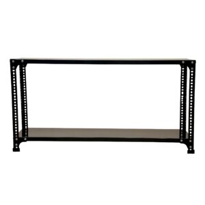 Mil-Nil Prime CRC Sheet 2 Shelf 24 Gauge Multipurpose Slotted Angle Rack | Adjustable Shelf Hight Rack for Home & Kitchen (24x47x12 Inch, 7.8 Kg, Grey) 16 Gauge Angles