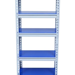 Mil-Nil Boltless Prime CRC Sheet 52x24x12 Inch Multipurpose Storage Business and Industrial Rack with 5 Shelves 22 Gauge_Blue
