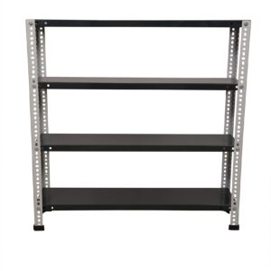 Mil-Nil Prime CRC Sheet 24 Gauge Multipurpose Storage Rack with 4 Standing Shelf Units for Home & Kitchen, Office & Industry - (36X36X9 in, 9.7 Kg | Light Grey)