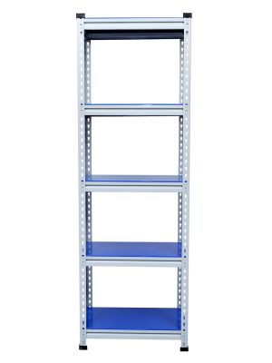 Mil-Nil Boltless Prime CRC Sheet 72x24x15 Inch Multipurpose Storage Business and Industrial Rack with 5 Shelves 22 Gauge (Blue)