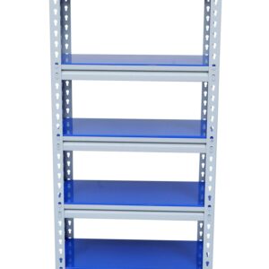 Mil-Nil Boltless Prime CRC Sheet 48x24x12 Inch Multipurpose Storage Business and Industrial Rack with 5 Shelves 22 Gauge (Blue)