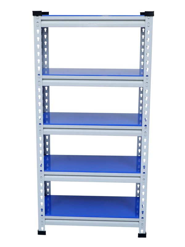 Mil-Nil Boltless Prime CRC Sheet 48x24x12 Inch Multipurpose Storage Business and Industrial Rack with 5 Shelves 22 Gauge (Blue)