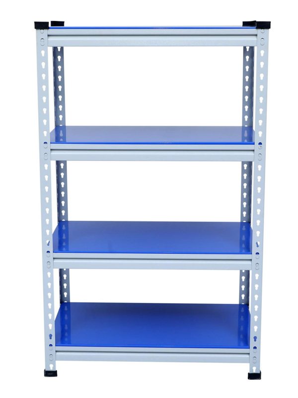 Mil-Nil Boltless Prime CRC Sheet 48 x30x18 Inch Multipurpose Storage Business and Industrial Rack with 4 Shelves 22 Gauge (Blue)