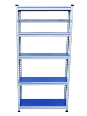 Mil-Nil Boltless Prime CRC Sheet 72x36x12 Inch Multipurpose Storage Rack with 5 Shelves 18 Gauge_Blue
