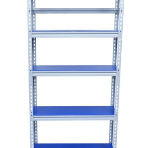 Mil-Nil Boltless Prime CRC Sheet 72x36x12 Inch Multipurpose Storage Rack with 5 Shelves 18 Gauge_Blue