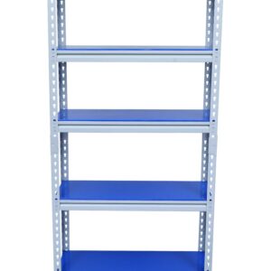 Mil-Nil Boltless Prime CRC Sheet 64x32x12 Inch Multipurpose Storage Business and Industrial Rack with 5 Shelves 22 Gauge_Blue