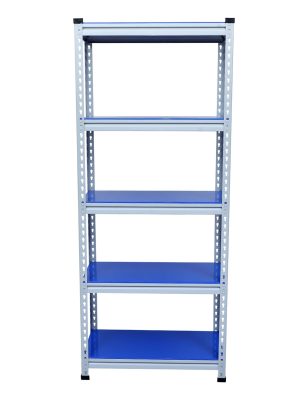 Mil-Nil Boltless Prime CRC Sheet 72x30x15 Inch Multipurpose Storage Business and Industrial Rack with 5 Shelves 22 Gauge (Blue)