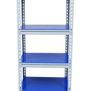 Mil-Nil Boltless Prime CRC Sheet 48 x24x18 Inch Multipurpose Storage Business and Industrial Rack with 4 Shelves 22 Gauge (Blue)