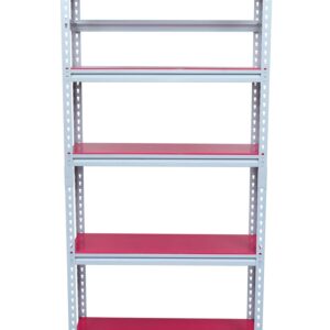 Mil-Nil Boltless Prime CRC Sheet 72x36x12 Inch Multipurpose Storage Rack with 5 Shelves 18 Gauge_Pink