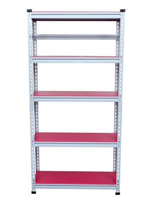 Mil-Nil Boltless Prime CRC Sheet 72x36x12 Inch Multipurpose Storage Rack with 5 Shelves 22 Gauge_Pink