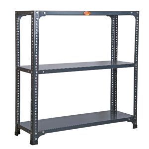 Mil-Nil Prime CRC Sheet 3 Shelf Multipurpose Space Saving Storage Rack, 36 x 36 x 12 Inch, 20 Gauge (Grey) 14 Gauge Angles