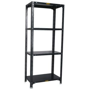 Mil-Nil Prime CRC Sheet 60X30X15 Inch Multipurpose Storage, Adjustable Shelf, Slotted Angle Rack with 4 Shelves 24 Gauge_Grey 16 Gauge Angles