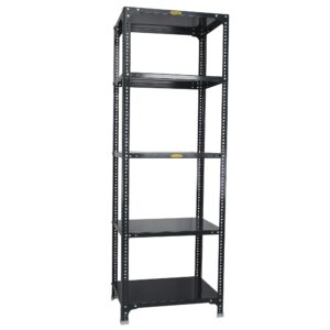 Mil-Nil Prime CRC Sheet 72X30X18 Inch Multipurpose Storage, Adjustable Shelf, Slotted Angle Rack with 5 Shelves 24 Gauge_Grey 16 Gauge Angles
