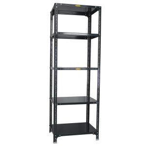 Mil-Nil Prime CRC Sheet 5 Shelf Multipurpose Slotted Angle Rack, 72 x 24 x 18 Inch, 24 Gauge (Grey) 16 Gauge Angles