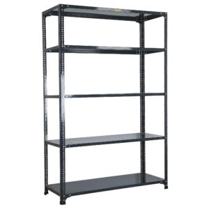 Mil-Nil Prime CRC Sheet 72X36X18 Inch Multipurpose Storage, Adjustable Shelf, Slotted Angle Rack with 6 Shelves 18 Gauge_Grey 14 Gauge Angles