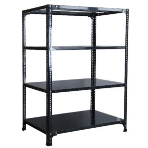 Mil-Nil Prime CRC Sheet 4 Shelf 14 Gauge Angles Multipurpose Glossy Storage Rack (48 x 36 x 24 Inch, 18 Gauge, Grey)