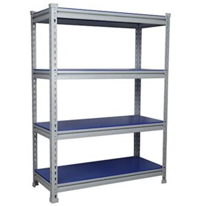 Mil-Nil Prime CRC Sheet 4 Shelf Multipurpose Boltless Rack, 48 x 36 x 15 Inch, Powder Coating (48 x 36 x 15) 22 Gauge