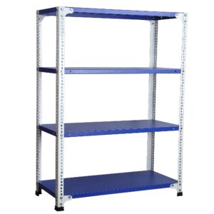 Mil-Nil Glossy Finish Multiuse Prime CRC Sheet 4 Shelf - 48 x 36 x 15 inch, 20 Gauge (Blue-White)