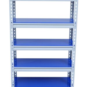 Mil-Nil Boltless Prime CRC Sheet 48x30x12 Inch Multipurpose Storage Rack with 5 Shelves 18 Gauge (Blue)