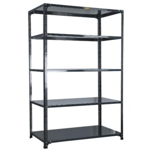 Mil-Nil Prime CRC Sheet 72X36X24 Inch Multipurpose Storage, Adjustable Shelf, Slotted Angle Rack with 6 Shelves 20 Gauge_Grey 14 Gauge Angles