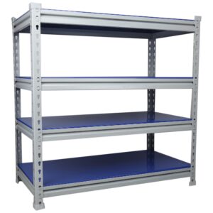 Mil-Nil Prime CRC Sheet 4 Shelf Multipurpose Boltless Rack, 48 x 36 x 18 Inch, Powder Coating (48 x 36 x 18) 22 Gauge (Glossy Finish)