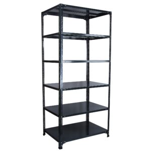 Mil-Nil Prime CRC Sheet 6 Shelf Multipurpose Space Saving Storage 78 x 36 x 24 Inch, 18 Gauge self (Grey) 14 Gauge Angles