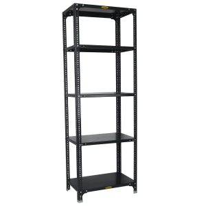 Mil-Nil Prime CRC Sheet 72X30X15 Inch Multipurpose Storage, Adjustable Shelf, Slotted Angle Rack with 5 Shelves 22 Gauge_Grey 16 Gauge Angles