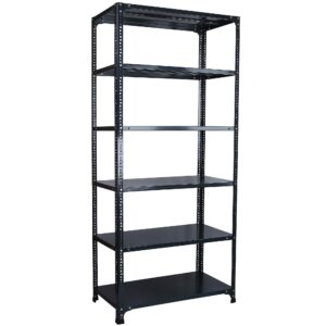 Mil-Nil ® Prime Glossy Alloy Steel CRC Sheet 6 Shelf Multipurpose Space Saving Storage Rack, 78 x 36 x 18 Inch, 18 Gauge (Grey).