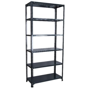 Mil-Nil Prime CRC Sheet 6 Shelf Multipurpose Space Saving Storage Rack, 78 x 36 x 15 Inch, 18 Gauge (Grey) 14 Gauge Angles