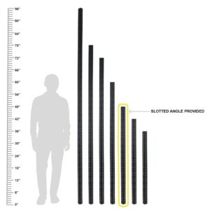 Mil-Nil HR 8 Piece 48 inch Slotted Angle DA Grey 14 Gauge (Powder Coating)