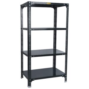 Mil-Nil Prime CRC Sheet 4 Shelf Multipurpose Slotted Angle Rack, 48 x 24 x 18 Inch (48 x 24 x 18, Grey) 16 Gauge Angles