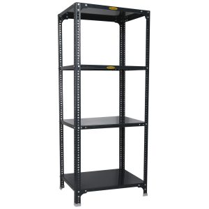 Mil-Nil Prime CRC Sheet 60X30X18 Inch Multipurpose Storage, Adjustable Shelf, Slotted Angle Rack with 4 Shelves 24 Gauge_Grey 16 Gauge Angles